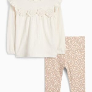 Geblümtes Baby-Outfit – 3-teilig