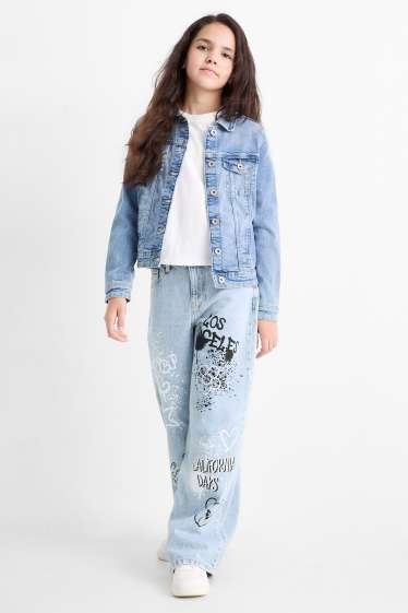 Graffiti – Weitbein-Jeans